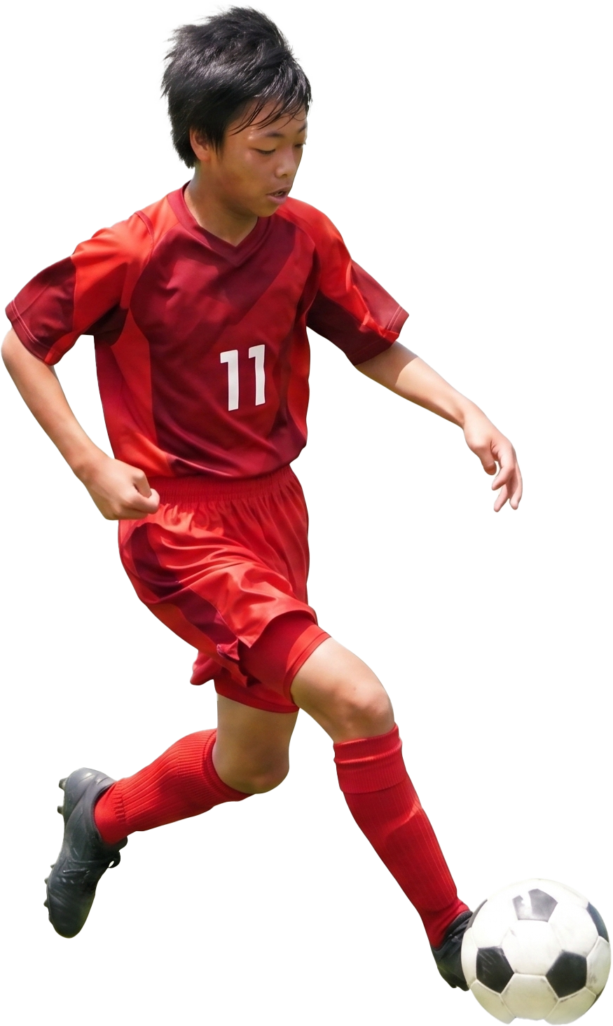 サッカーをする選手